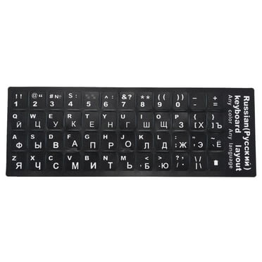 REPLACEMENT ENGLISH US KEYBOARD STICKERS ON WHITE BACKGROUND 